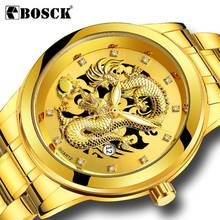 Gold Watch Men Wristwatch Steel Waterproof Business Quartz Dragon Watch Non-automatic Date Male Watch Reloj Hombre Men's 2024 - buy cheap