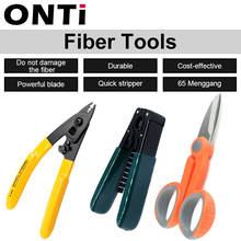 ONTi-Kits de herramientas de empalme 3 en 1, pelacables de fibra óptica CFS-3, pelacables de caída FTTH, tijeras de Kevlar de fibra óptica 2024 - compra barato
