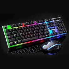USB Charging Light Keyboard & Mouse Kit Rainbow LED Gaming Equipment For PS4 Xbox One 2024 - buy cheap