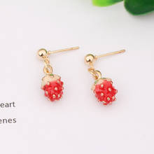 New Mini Red Strawberry Earring for Women Cute Simple Simulation Fruit Dangle Earring Fine Jewelry Accessories DIY Dainty Gift 2024 - buy cheap