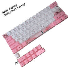 1 conjunto de teclado mecânico para layout 60%, interruptores mx, pbt, sublimação de tinta, sakura, pinguim, tampas de chave para gh60 gk61 anne