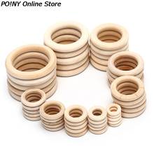 8 Size Fine Quality Natural Wood Teething Beads Wooden Ring Children Kids DIY Wooden Jewelry Making Crafts 5/10/20/50Pcs 2024 - buy cheap