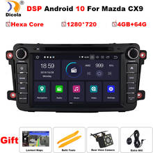 Reproductor multimedia con pantalla de 8 "y navegación GPS para Mazda, Radio de coche con Android 10, DSP, 4G + 64G, Bluetooth, RDS, Wifi, PX6, 1280x720, Hexa Core, para Mazda CX9 CX-9 2024 - compra barato