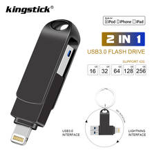 USB FLASH DRIVE OTG 64G 128g Pen Drive 3 in 1 u disk for apple iphone Memory stick 256gb luxury android USB pendrive i drive 3.0 2022 - buy cheap
