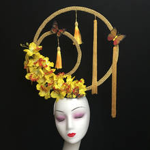 DIY handmade classical Chinese style show headdress adult stage hair accessories for women 2024 - buy cheap