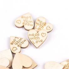 100pcs/lot Cute Mixed Love Heart Shape Wedding Table Scatter Decor Rustic Wooden Wedding Decoration Buttons more style 2024 - buy cheap
