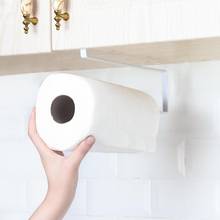 Iron Kitchen Tissue Holder Hanging Bathroom Toilet Roll Paper Towel Storage Rack Kitchen Nail-Free   Cabinet Door Shelf Sundries 2024 - buy cheap