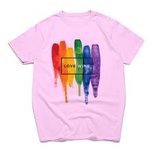 Pride Lgbt Gay Love Lesbian Rainbow Design Print T-shirts For Man/Women Summer Casual Love Is Love Tee Shirt Unisex Clothes 2024 - buy cheap