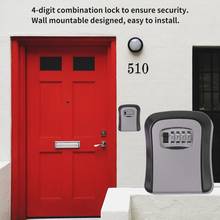 Caja de Seguridad con combinación de 4 dígitos, organizador de almacenamiento de llaves, Herramienta de bloqueo de seguridad para el hogar, montado en la pared, de Metal 2024 - compra barato