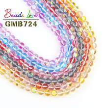 Natural Stone Austrian Crystal Quartz Round Loose Beads 6 8 10MM Glitter Beads For Jewelry Making Diy Bracelet Necklace 15 Inch 2024 - buy cheap