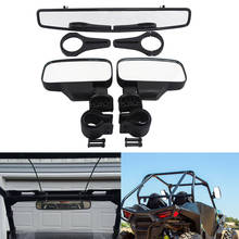 Espejos retrovisores UTV, retrovisores laterales con abrazadera de 2 "a prueba de golpes, conjunto Universal para Polaris Ranger RZR Can-Am Maverick 2024 - compra barato