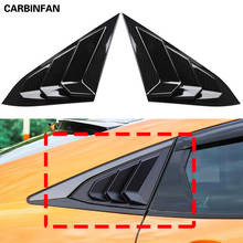 Painel de guarnição para janela traseira triangular, revestimento 2 pçs/set para honda civic sedan 10th gen 2016 2017 carro esportivo-estilo 2024 - compre barato