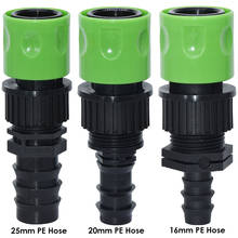 Greenhouse 1PCS Barb Quick Connector for 16mm 20mm 25mm PE Hose 3/4'' Garden Water Pipe Tap Adapter Fitting Watering Greenhouse 2024 - buy cheap