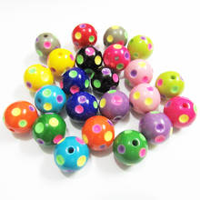 Newest !!   20mm  100pcs/lot Colorful Polka Dot Beads For Chunky Kids Necklace/Jewelry 2024 - buy cheap