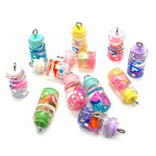 Pingente de garrafa de vidro 10 tamanhos de mini bebidas-faça você mesmo joias colar brincos acessórios 2024 - compre barato