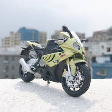 Новинка 1:18, модель мотоцикла Maisto из сплава с отлитым давлением в масштабе для BMW S 1000 RR, игрушка-поглотитель для детей, подарки, коллекция игрушек 2024 - купить недорого