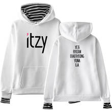 Kpop ITZY Fake Two Piece Hoodies Women Men Harajuku Hip Hop Sweatshirt ITZY All Member Names Printed Fleece Pullover Clothes 2024 - buy cheap