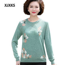 XJXKS Loose plus size women spring thin sweater 2020 new fashion printed wool knitted sweater women pullover 2024 - buy cheap