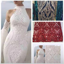 African Lace Fabric 2020 white High Quality Lace Royal Blue Nigerian Lace Fabrics for Women French sequins purple Lace Fabric 2024 - buy cheap