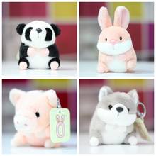 new fevarite cute 12cm plush very soft rabbit pig Husky Shiba Inu pendant Keychain bag decoration good quality gift for kid 2024 - buy cheap