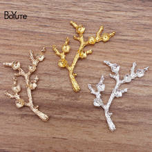 BoYuTe-rama de flor de 45x39MM, materiales de aleación de Metal, accesorios de joyería hechos a mano, Diy, venta al por mayor (40 unids/lote) 2024 - compra barato