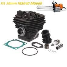 Chainsaw Engine Motor Rebuild Use Nikasil Plated 56mm Big Bore Cylinder & Piston Pin Gaskets Kit Fits Stihl MS640 MS660 066 2024 - buy cheap