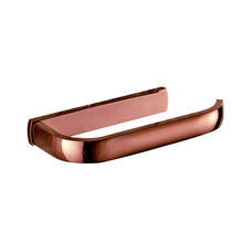 Rose gold Solid Brass Toilet Paper Holder Luxury Simple Polished Wall Mounted Tissue Box Roll Holder Bathroom Accessories 2024 - buy cheap