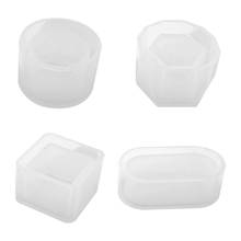 4 Pcs/set UV Resin DIY Handmade Flowerpot Silicone Mold Storage Box Hexagon Molds Crystal Mold Soap Making Drop shipping 2024 - buy cheap