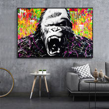 Graffiti Art Canvas Painting Street Wall Art Posters and Prints Angry Orangutan Animal Picture for Kids Room Abstract Home Decor 2024 - buy cheap