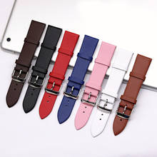 Genuine Leather Watchband Soft Material Watch Bands Wrist Strap 12/14/16/18/20/22/24MM With Stainless Steel Buckle Watch Straps 2024 - buy cheap