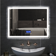 Dimmable LED Square Wall Mounted Bathroom With Body Induction Anti-Fog Bluetooth Frameless Backlit Light Smart Vanity Mirror 2024 - buy cheap