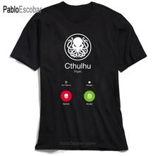 Футболка с надписью «CALL OF CTHULHU», новинка, дизайнерская футболка для мужчин, 100% хлопковая футболка, забавные летние топы Geek, Swag, стимпанк футболки с изображением осьминога 2024 - купить недорого