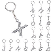 Fashion 26 Letters Crystal Rhinestone Alphabet Keyring Initial Letter Alloy Car Key Ring Holder Chain Unisex Jewelry Gift 2024 - buy cheap