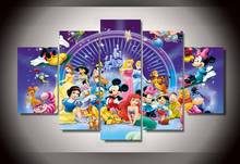 Pintura quadrada completa/redonda com diamantes disney, mickey, princesa série 5d, bordado com diamantes, decoração para casa, presente de natal 2024 - compre barato