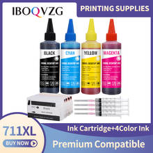 IBOQVZG 711 711XL For HP DesignJet T120 T520 Inkjet Printer Plotter Refill Ink Kit 4 color Cartridge With Chip and 400ml Dye ink 2024 - buy cheap