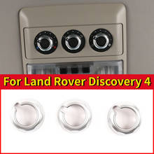 Tampa cromada para farol dianteiro, acessório decorativo de roda para land rover discovery 3, tampa com botão 2024 - compre barato