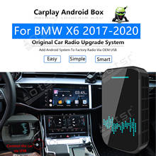 Central multimídia automotiva para bmw, compatível com os modelos x6 2017, 2018 a 2020, com rádio, android, apple, sem fio, cp box, ativador, navegação, mirrorlink 2024 - compre barato