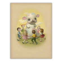 Holover mark ryden "galeria de um suor" pintura a óleo moderna da lona infantil & pop estranho arte cartaz sem moldura decoração para casa estética 2024 - compre barato