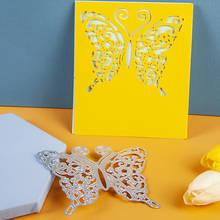 Molde de corte em metal efeito borboleta, forma para decoração de papel scrapbook, artesanato, faca, molde para lâmina, estêncil, corte 2024 - compre barato
