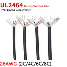 10 м 26AWG UL2464 экранированный кабель 2 4 6 8 10 12 15 20 25 ядер ПВХ изолированный канал аудио наушники медный кабель управления 2024 - купить недорого