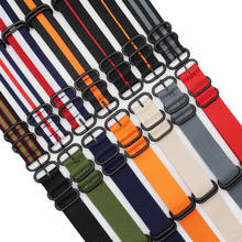 Pulseira esportiva do exército nato, 18mm, 20mm, 22mm, 24mm, tecido, nylon, pulseira de relógio para 007 james bond, colorida, arco-íris 2024 - compre barato