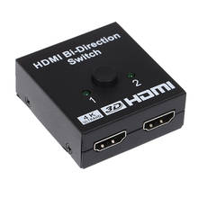 Interruptor HDMI 4K, 2 puertos bidireccionales 1x2/2x1, divisor HDMI, compatible con Ultra HD 4K, 1080P, 3D, HDR, HDCP 2024 - compra barato