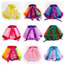 Faldas de Ballet con tutú de arcoíris para niñas, faldas de baile de Navidad, falda de tutú para niñas de 0 a 9 años 2024 - compra barato