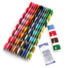 100pcs Coloured Embroidery Floss Threads with Number Cross-Stitch Cotton Cross Needles Craft Sewing Needles kit DIY Sewing Tools 2024 - buy cheap