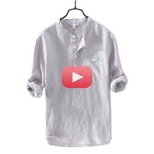 Summer Men Shirts Long Sleeve Casual Shirts Harajuku Tops Brand Male Vintage Solid Color Slim Fit Camisa Masculina 2024 - buy cheap