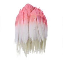 100Pcs 10Cm-15Cm Dipped Pink Big Goose Feathers DIY Pens Decorative Carnival Wedding Accessories Feather For Crafts Wholesale 2024 - buy cheap