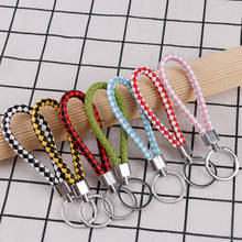76 Color Woven Leather Keychain, Metal Key Ring, Car Keychain Diy Accessories Wholesale 2024 - buy cheap