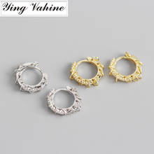 ying Vahine 100% 925 Sterling Silver Small Zircons Circle Tassels Round Hoop Earrings for Women 2024 - buy cheap