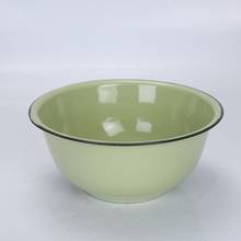 Enamel Bowl Thickened Nostalgic Green Salad Pasta Soup Basin Dinner Bowl Decoration Crafts 2024 - buy cheap