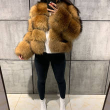 Winter Fake Raccoon Fur Jacket Women Fluffy Faux Fur Coat Brown Thick Warm Outerwear Fashion Overcoat 2020 New Casaco Feminino 2022 - buy cheap